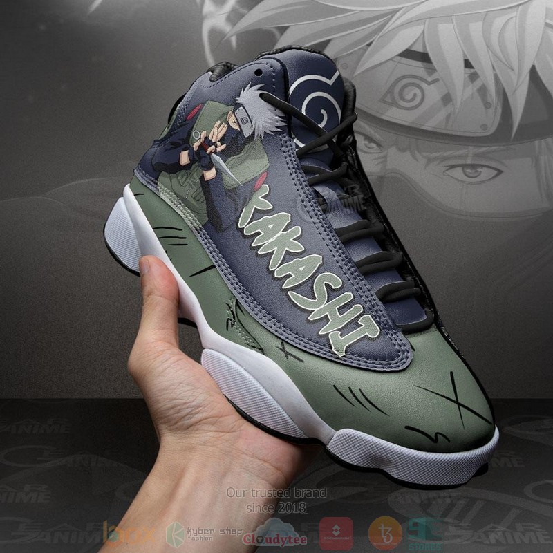 Hatake Kakashi Jounin Naruto Anime Air Jordan 13 Sneaker Shoes 3 Hatake Kakashi Jounin Naruto Anime Air Jordan 13 Shoes 1 2