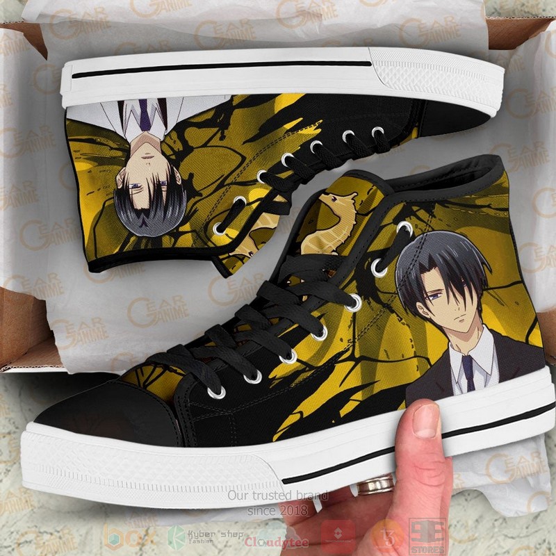 Hatori Souma Fruit Basket Anime Canvas High Top Shoes 1