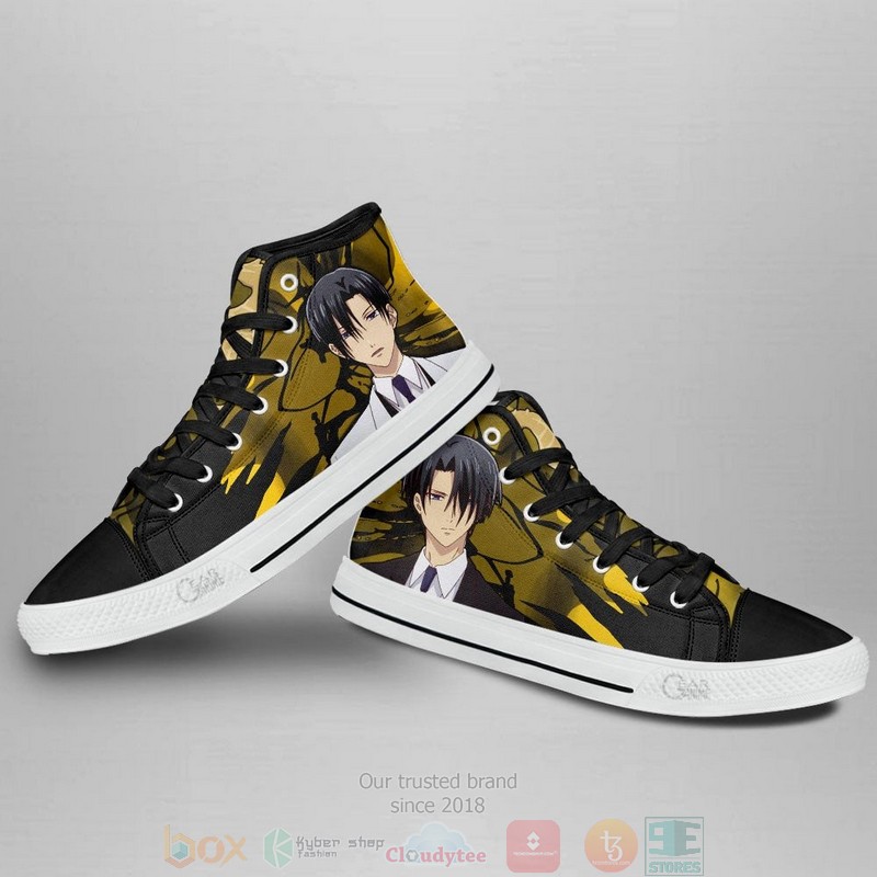 Hatori Souma Fruit Basket Anime Canvas High Top Shoes 1 2 3
