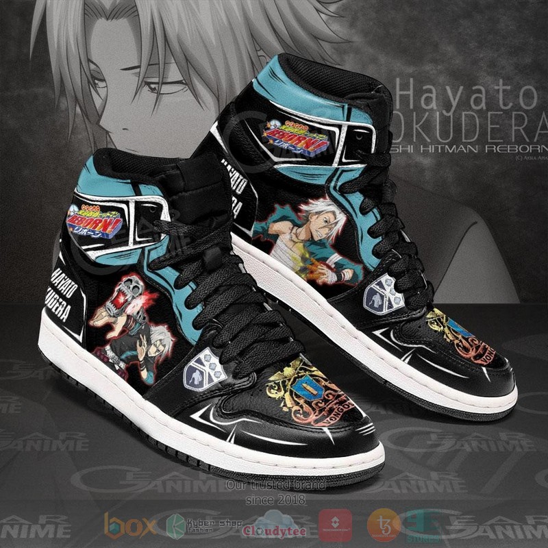 Hayato Gokudera Hitman Reborn Anime Air Jordan high top Sneaker Shoes 2 Hayato Gokudera Hitman Reborn Anime Air Jordan high top shoes 1