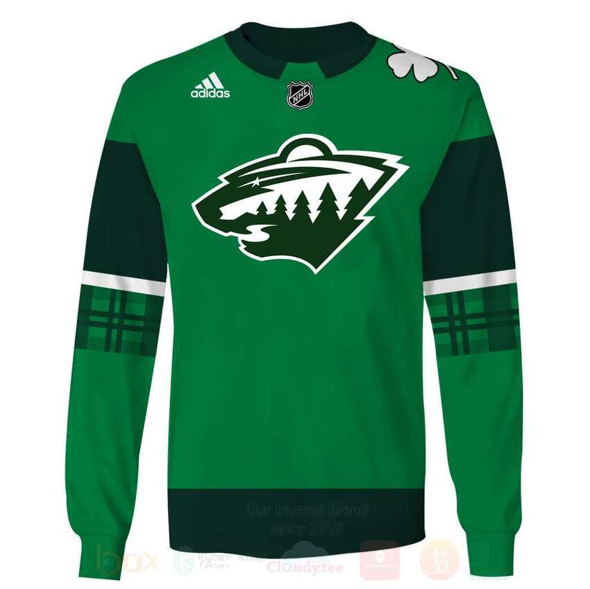 BEST NHL Minnesota Wild Personalized Custom Green Unisex 3D Hoodie, Shirt 5 NHL Minnesota Wild Personalized Green 3D Hoodie Shirt 1 2 3 4