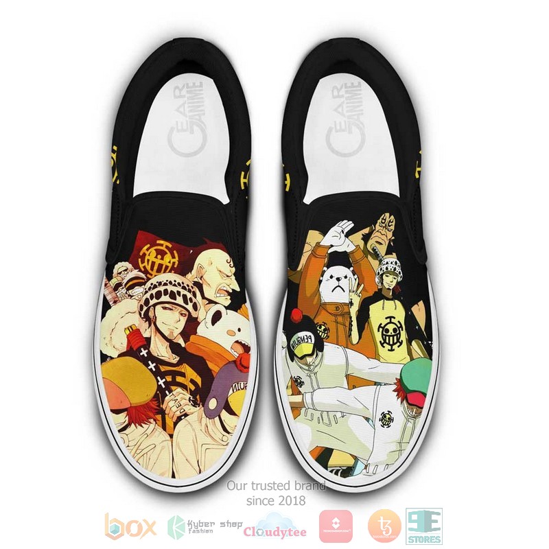 Heart Pirates Anime One Piece Slip On Shoes