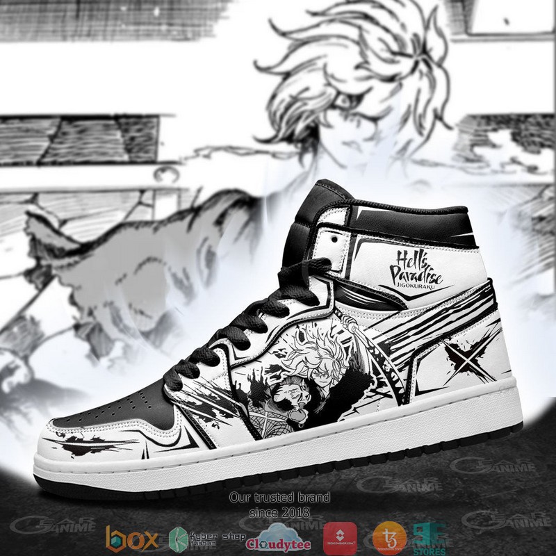 Hells Paradise Jigokuraku Gabimaru The Hollow Anime Air Jordan High top shoes 1 2