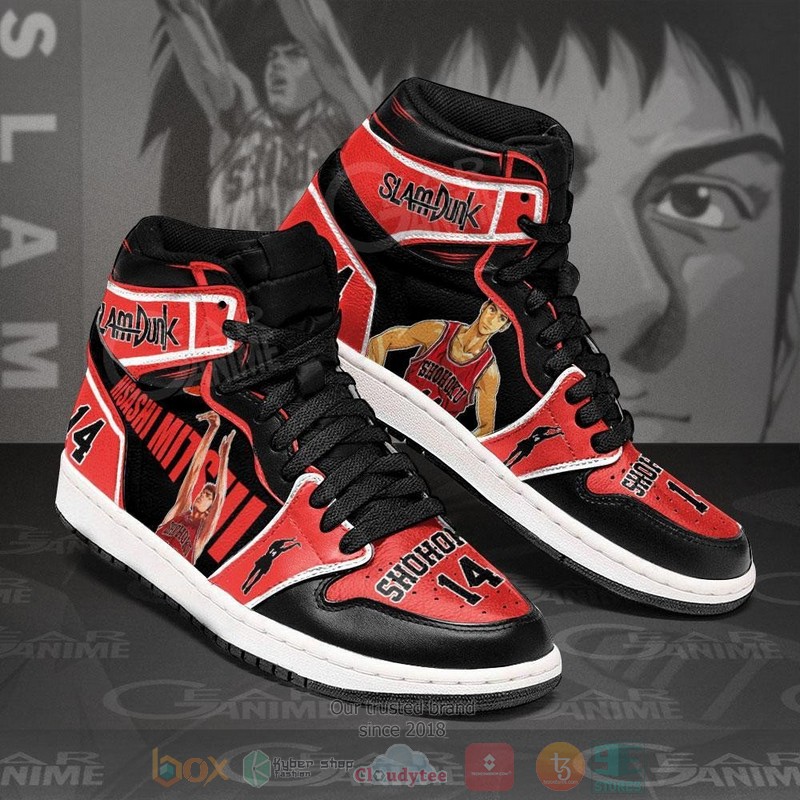 Hisashi Mitsui Anime Slam Dunk Air Jordan high top Sneaker Shoes 2 Hisashi Mitsui Anime Slam Dunk Air Jordan high top shoes 1