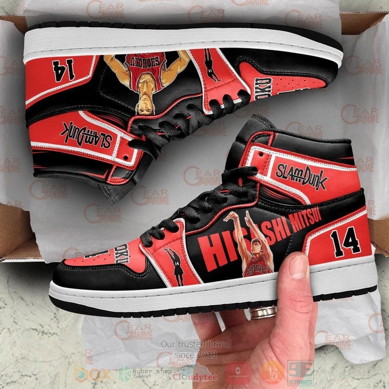 Hisashi Mitsui Anime Slam Dunk Air Jordan high top Sneaker Shoes 4 Hisashi Mitsui Anime Slam Dunk Air Jordan high top shoes 1 2 3