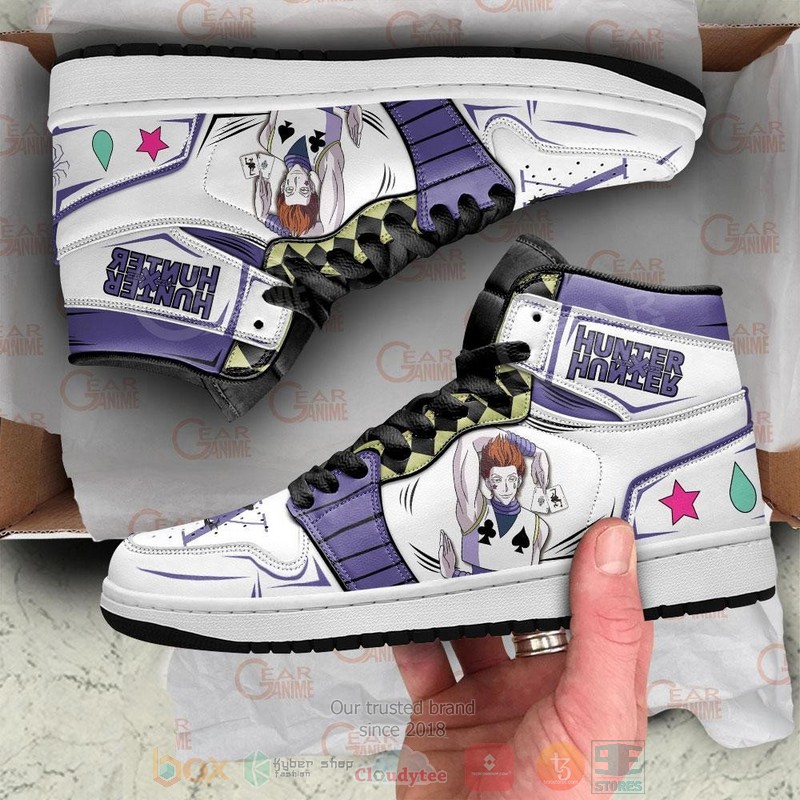Hisoka Election Arc Hunter x Hunter Anime Air Jordan high top Sneaker Shoes 4 Hisoka Election Arc Hunter x Hunter Anime Air Jordan high top shoes 1 2 3