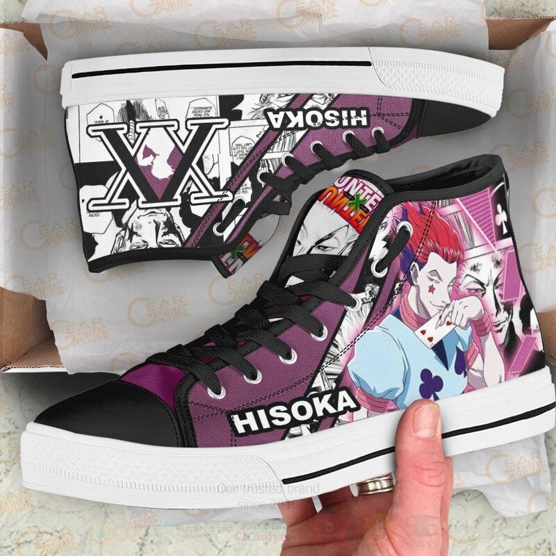 Hisoka Magician Custom Manga Anime Hunter X Hunter High Top Shoes 1