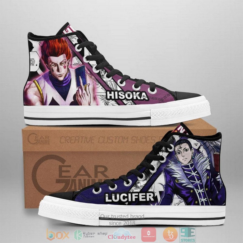 Hisoka and Lucilfer Hunter X Hunter High Top Canvas Shoes