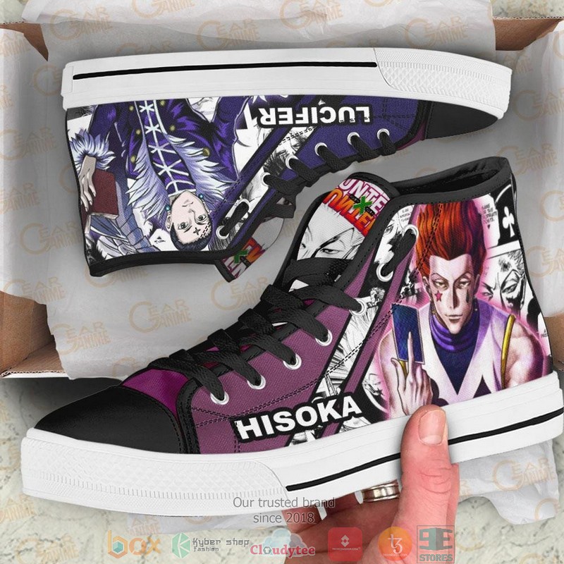 Hisoka and Lucilfer Hunter X Hunter High Top Canvas Shoes 1