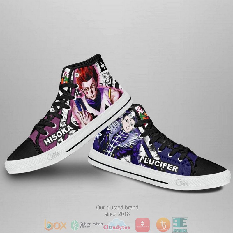 Hisoka and Lucilfer Hunter X Hunter High Top Canvas Shoes 3 Hisoka and Lucilfer Hunter X Hunter High Top Canvas Shoes 1 2