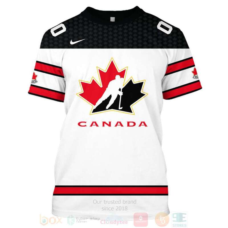 Hockey Canada Personalized White 3D Hoodie Shirt 1 2 3 4 5 6