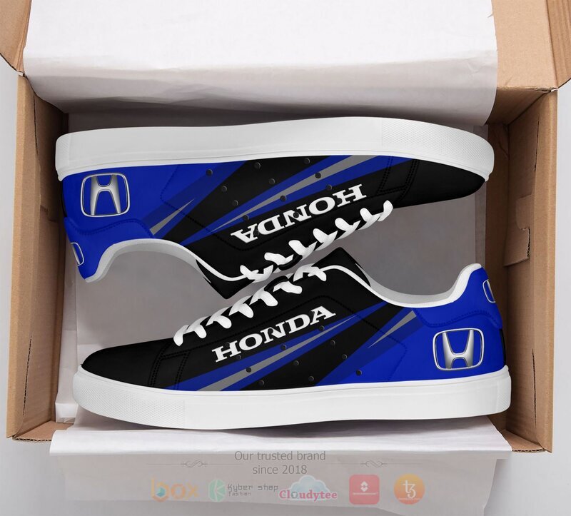 Honda Blue Black Stan Smith low top shoes