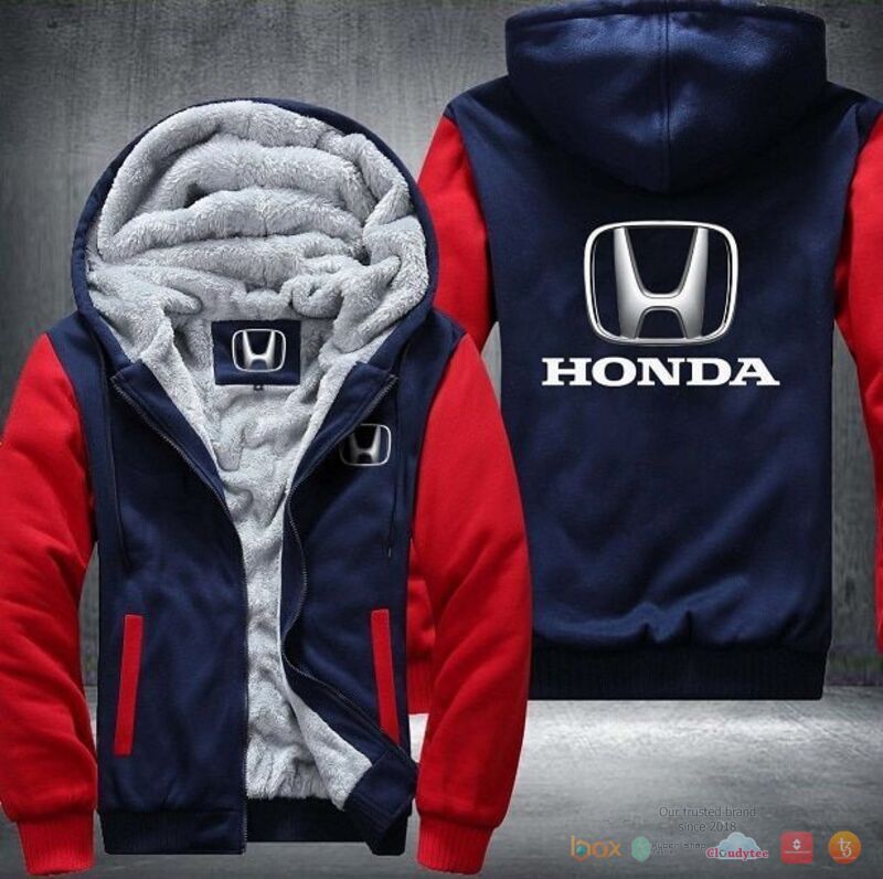 Honda Fleece Hoodie Jacket 4 Honda Fleece Hoodie Jacket 1 2 3