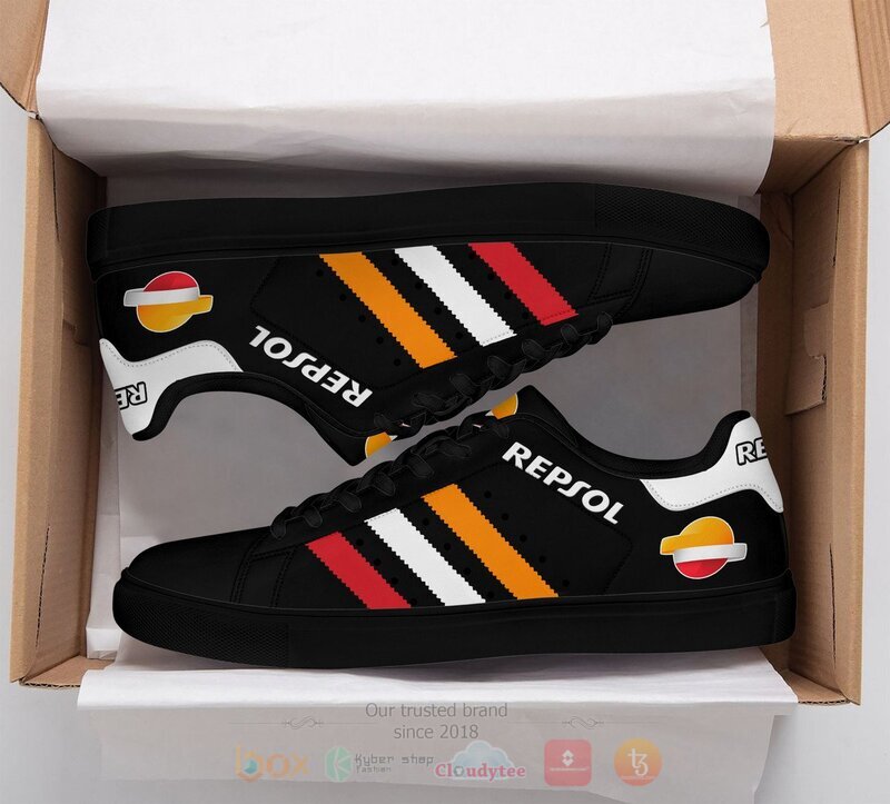 Honda Repsol Black Orange Stan Smith low top shoes
