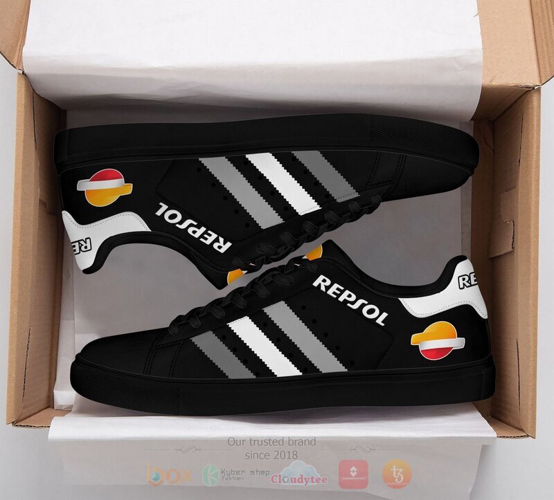 Honda Repsol Black Stan Smith low top shoes