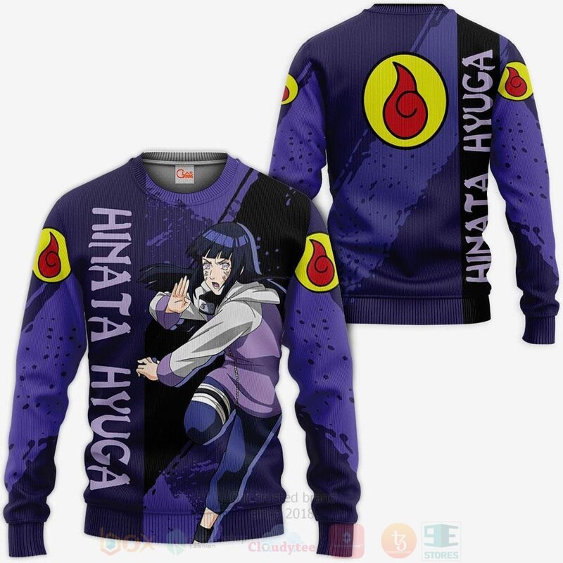 BEST Hyuga Hinata Anime 3D Hoodie, T-Shirt 2 Hyuga Hinata Anime 3D Hoodie Shirt 1