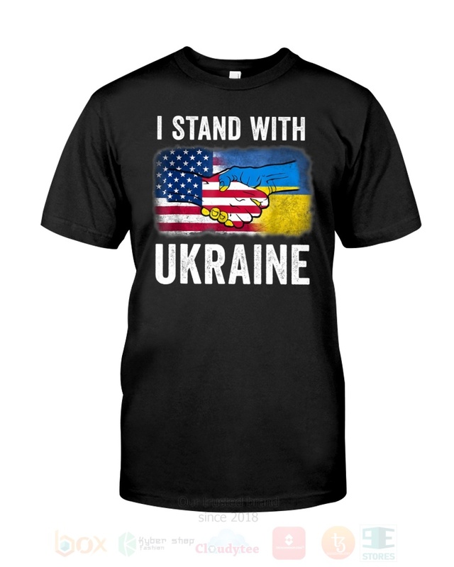 I Stand With Ukraine Shake hands 2D Hoodie Shirt