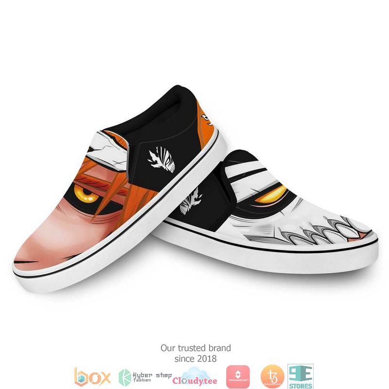 Ichigo Hollow Anime Bleach Slip On Sneakers Shoes 3 Ichigo Hollow Anime Bleach Slip On Sneakers Shoes 1 2