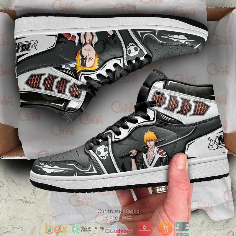 Ichigo True Shikai And Bankai Anime Bleach Air Jordan High top shoes 1