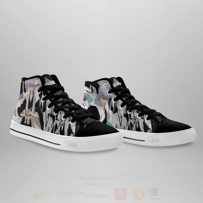 BEST Ichimaru Gin Custom Bleach Anime High Top Canvas Sneakers 3 Ichimaru Gin Custom Bleach Anime High Top Shoes 1 2