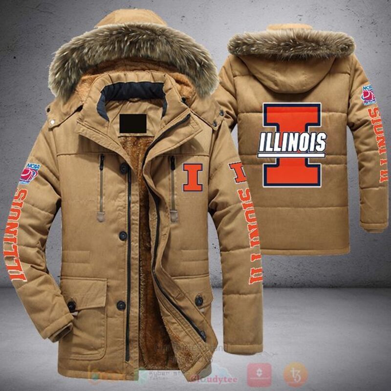 BEST Illinois Fighting Illini Parka Jacket Coat Winter 4 Illinois Fighting Illini Parka Jacket 1 2 3