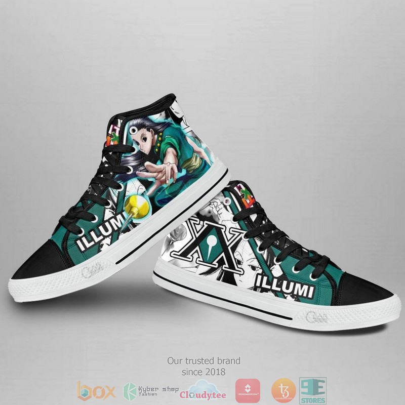 Illumi Zoldyck Hunter X Hunter High Top Canvas Shoes 3 Illumi Zoldyck Hunter X Hunter High Top Canvas Shoes 1 2