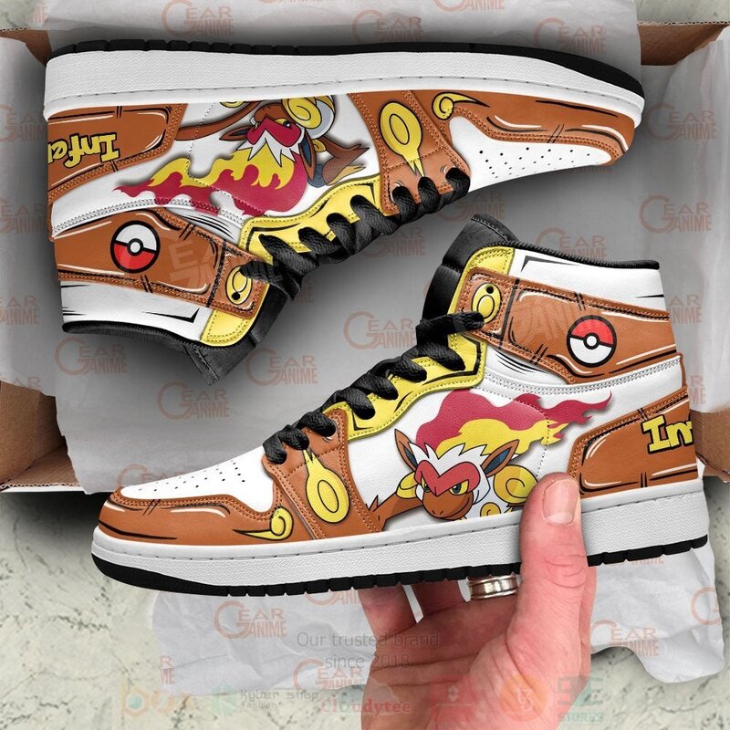 Infernape Custom Pokemon Anime Air Jordan High Top Shoes 1