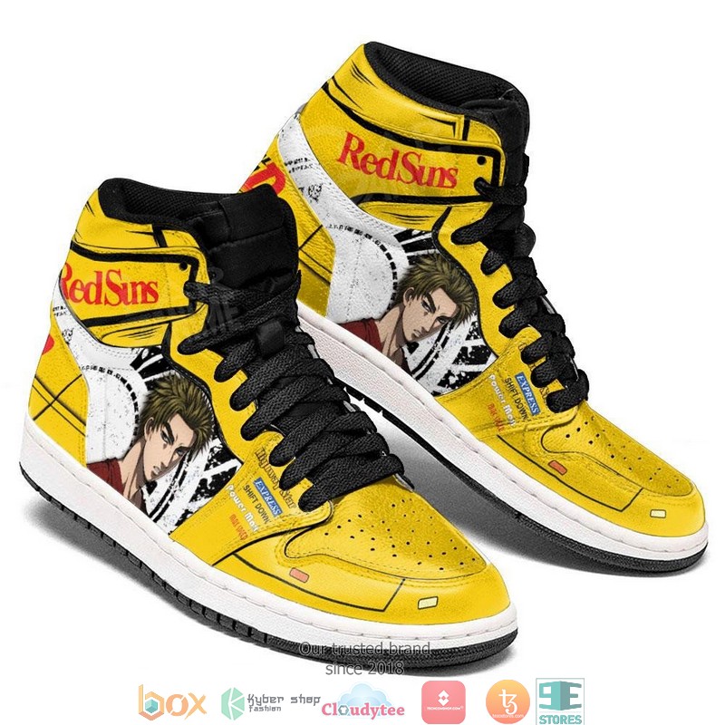 Initial D Kesuke Takahashi Anime Air Jordan High top shoes 3 Initial D Kesuke Takahashi Anime Air Jordan High top shoes 1 2