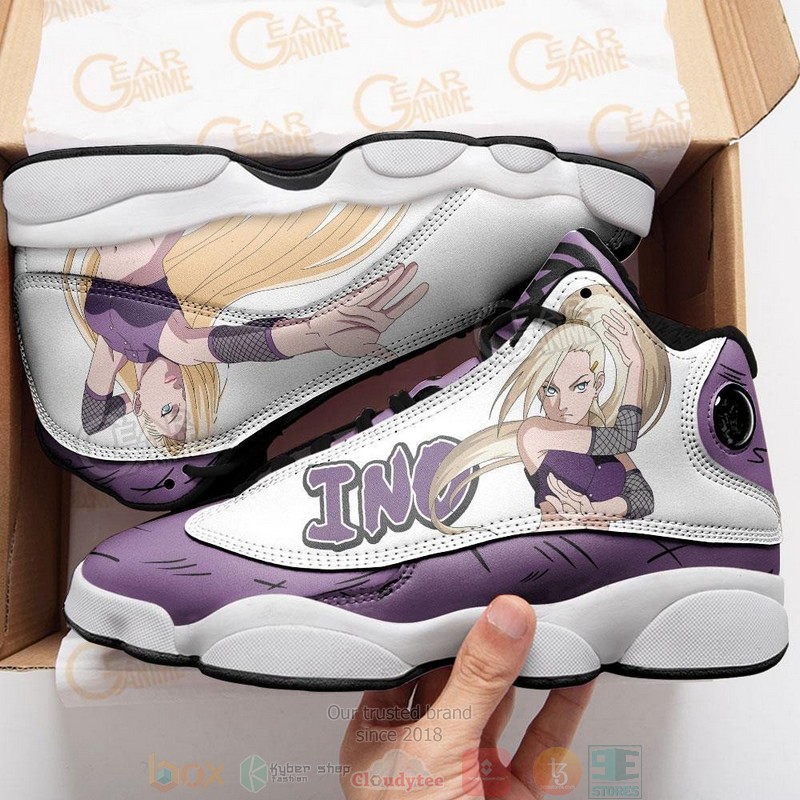 Ino Yamanaka Naruto Anime Air Jordan 13 Sneaker Shoes 4 Ino Yamanaka Naruto Anime Air Jordan 13 Shoes 1 2 3