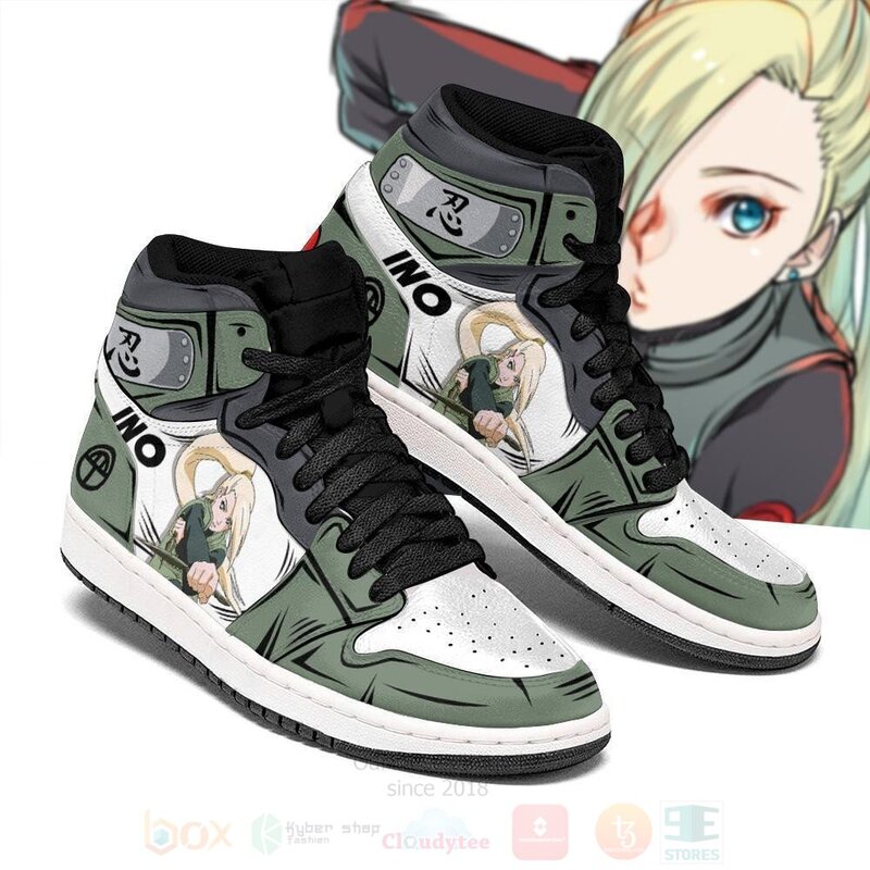 Ino Yamanaka Uniform Costume Anime Air Jordan High Top Shoes