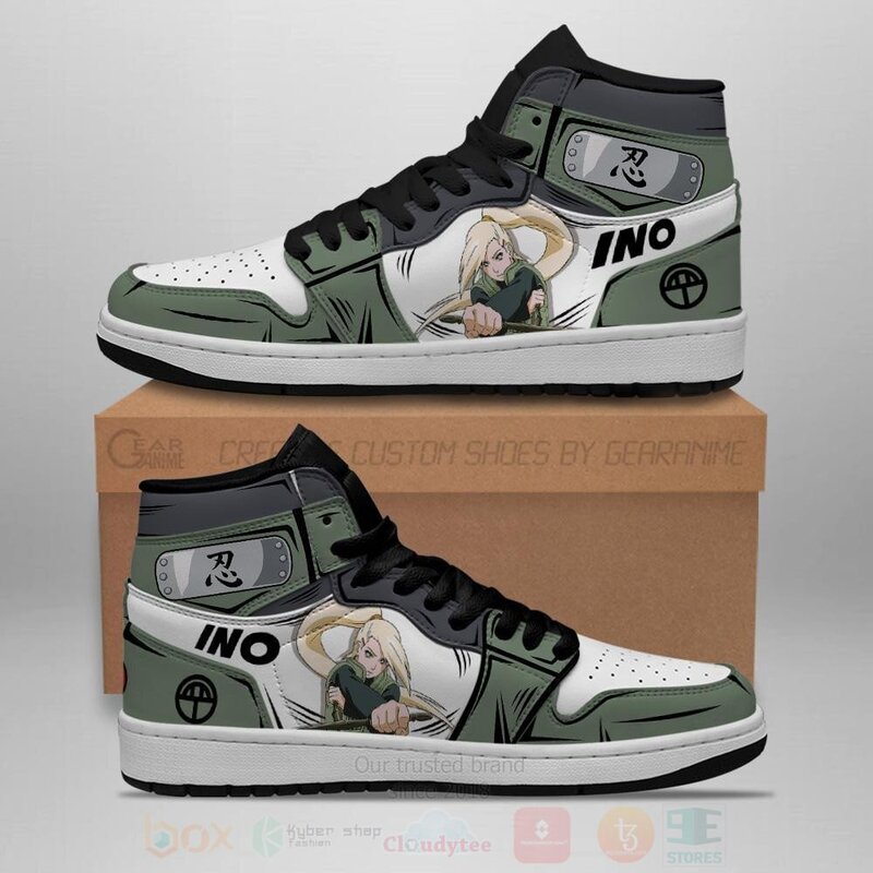 Ino Yamanaka Uniform Costume Anime Air Jordan High Top Shoes 1