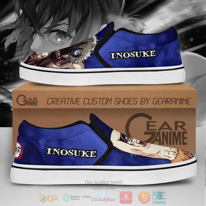 Inosuke Demon Slayer Anime Slip On Shoes 1