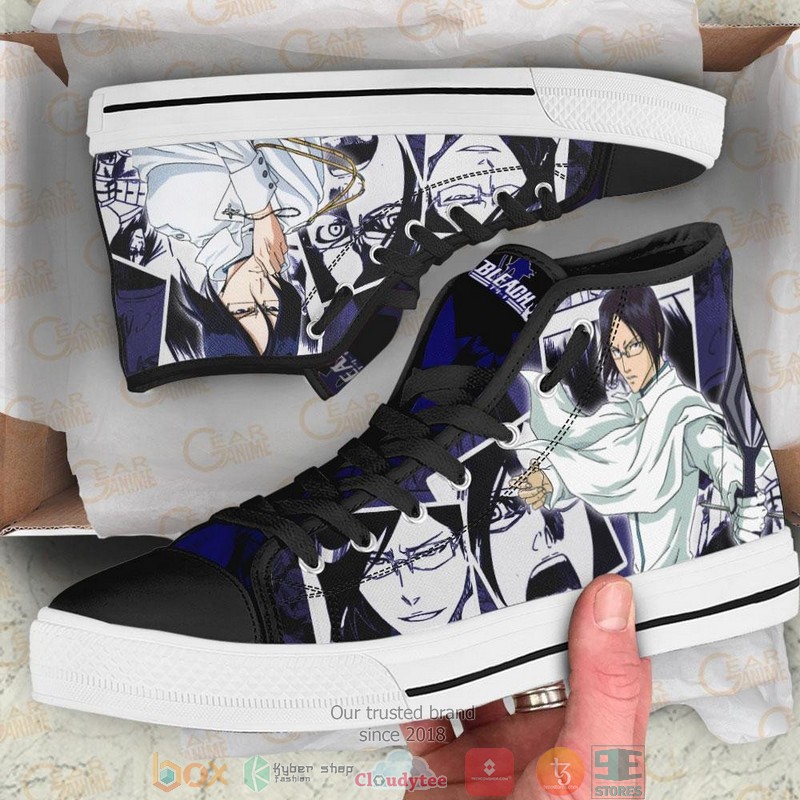 Ishida Uryu Bleach High Top Canvas Shoes 1