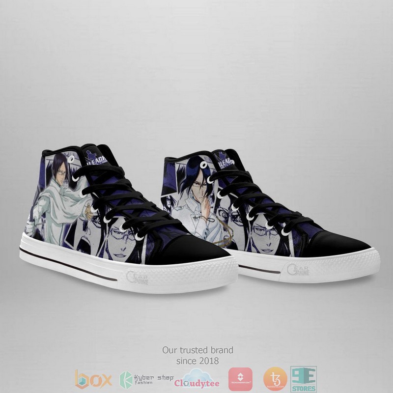 Ishida Uryu Bleach High Top Canvas Shoes 3 Ishida Uryu Bleach High Top Canvas Shoes 1 2