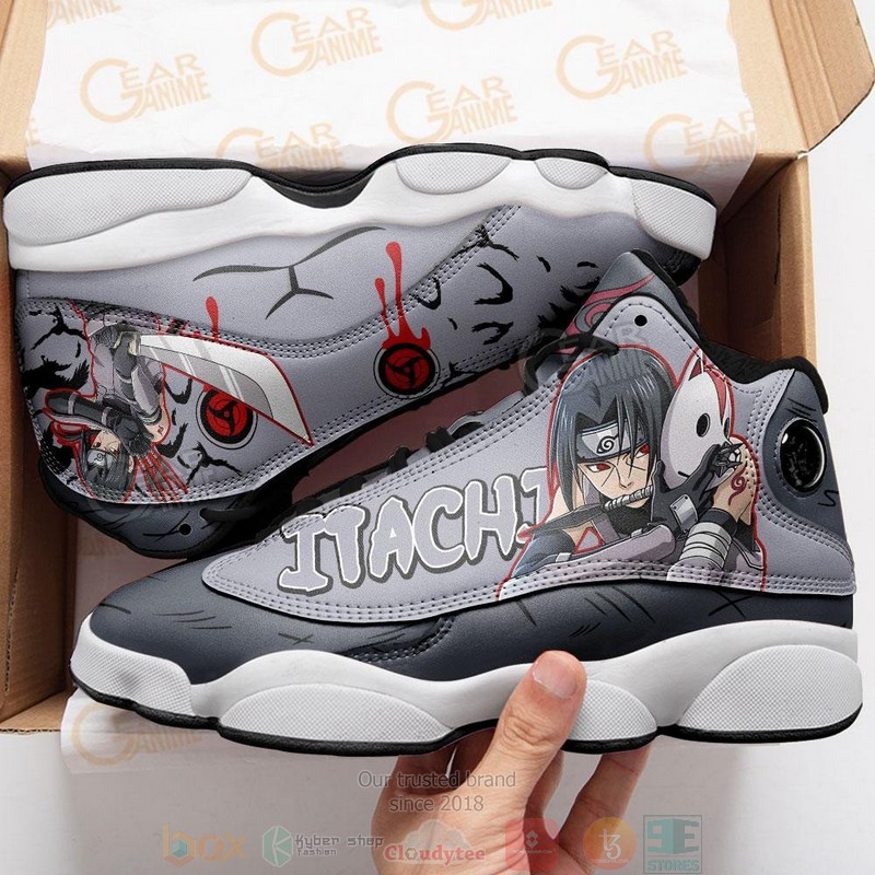 Itachi Anbu Naruto Anime Air Jordan 13 Sneaker Shoes 4 Itachi Anbu Naruto Anime Air Jordan 13 Shoes 1 2 3