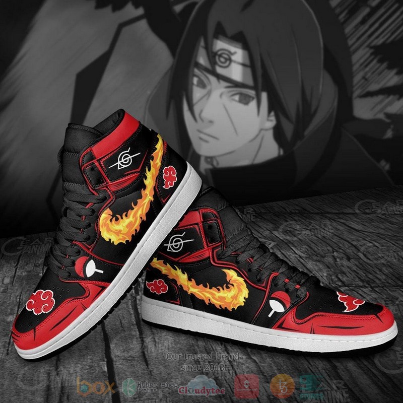 Itachi Fireball No Jutsu Akatsuki Anime Air Jordan high top shoes 1 2 3
