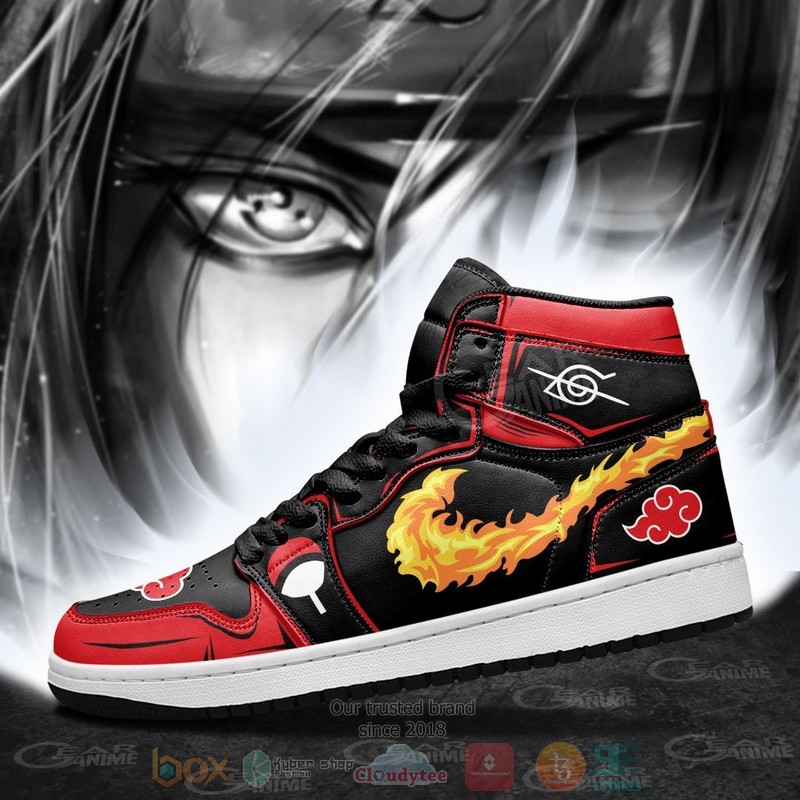 Itachi Fireball No Jutsu Akatsuki Anime Air Jordan high top shoes 1 2 3 4