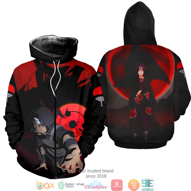 Itachi Sharingan Eyes Akatsuki Anime 3d shirt hoodie