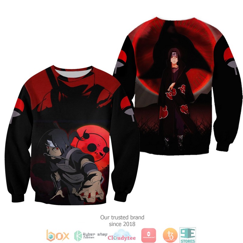 Itachi Sharingan Eyes Akatsuki Anime 3d shirt hoodie 1