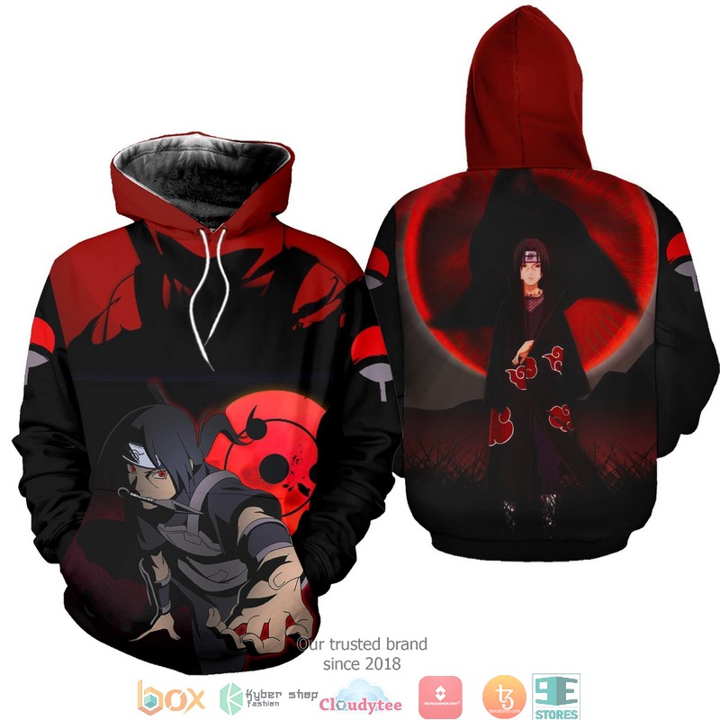 Itachi Sharingan Eyes Akatsuki Anime 3d shirt, hoodie 3 Itachi Sharingan Eyes Akatsuki Anime 3d shirt hoodie 1 2