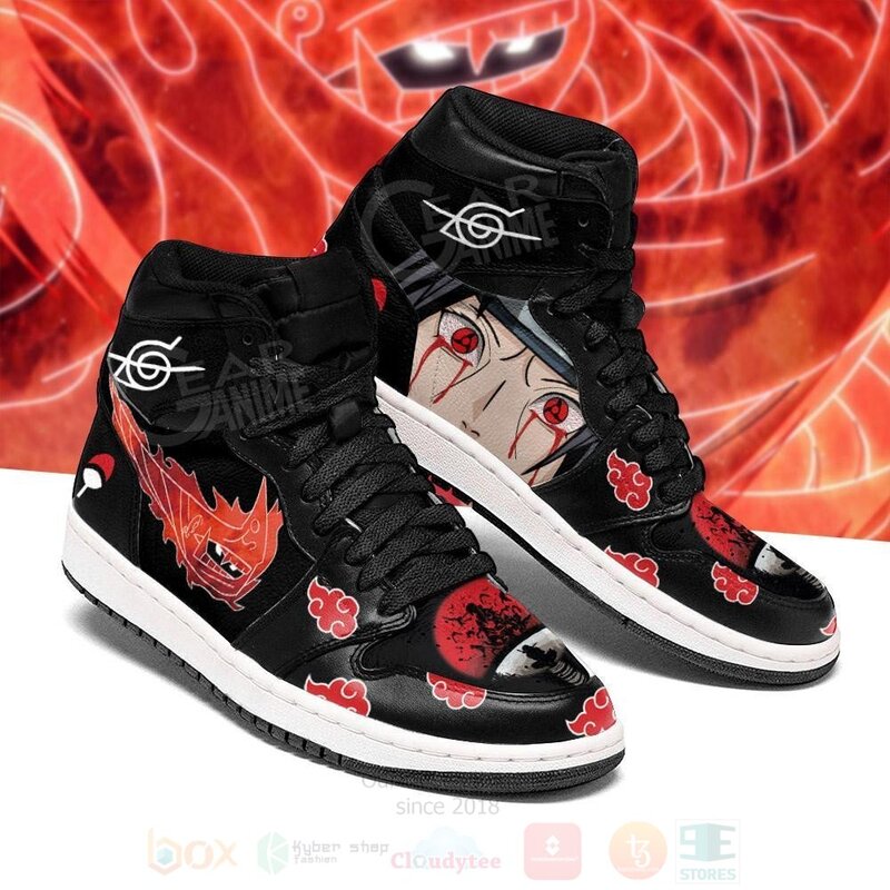 Itachi Susanoo Custom Sharingan Eyes Anime Air Jordan High Top Shoes