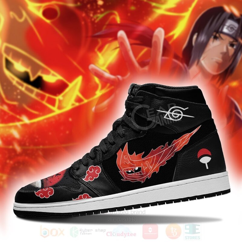 Itachi Susanoo Custom Sharingan Eyes Anime Air Jordan High Top Shoes 1 2