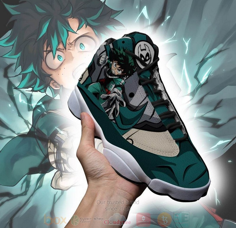 Izuku Midoriya Deku Anime My Hero Academia Air Jordan 13 Sneaker Shoes 2 Izuku Midoriya Deku Anime My Hero Academia Air Jordan 13 Shoes 1