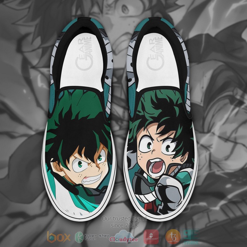 Izuku Midoriya My Hero Academia Anime Slip On Shoes