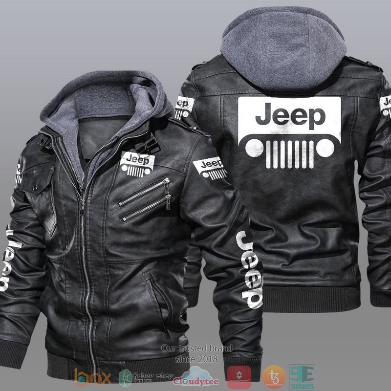 Jeep Car brand Leather Jacket