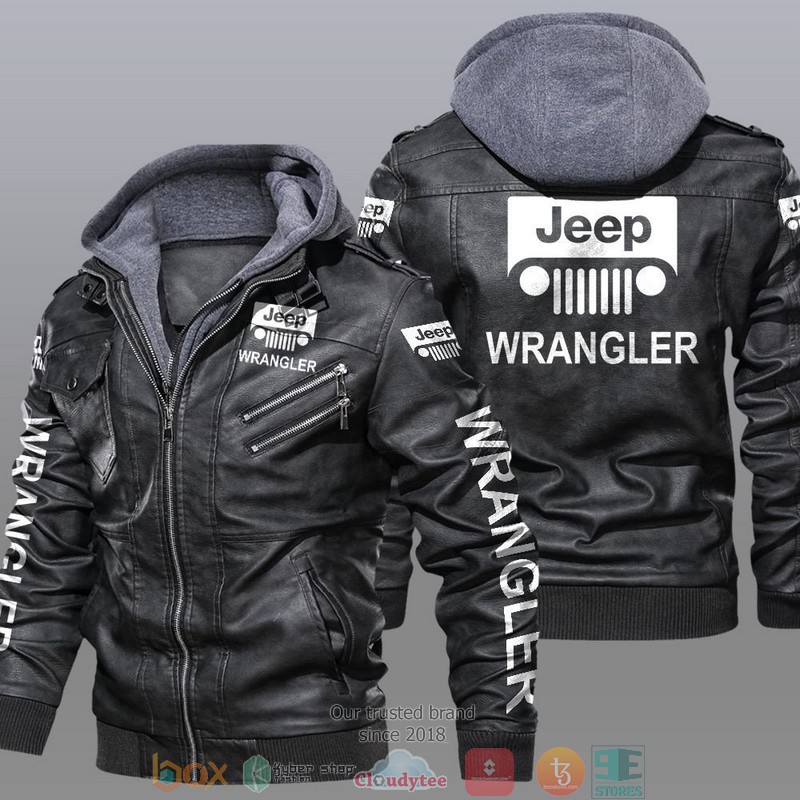 Jeep Wrangler Car brand Leather Jacket