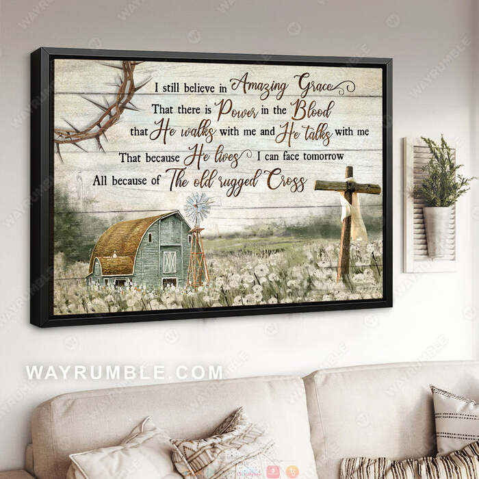 Jesus Landscape I still believe in Amazing Grace canvas 1