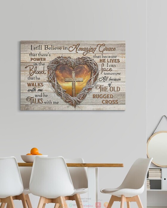 Jesus cross Heart I still believe in Amazing Grace canvas 1 2 3