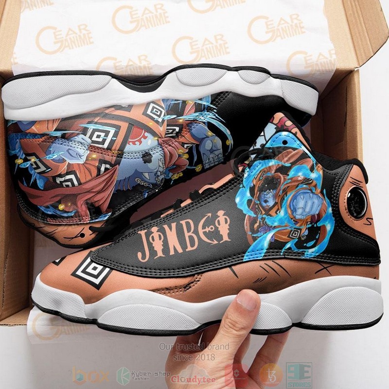 Jinbei Anime One Piece Air Jordan 13 Sneaker Shoes 4 Jinbei Anime One Piece Air Jordan 13 Shoes 1 2 3