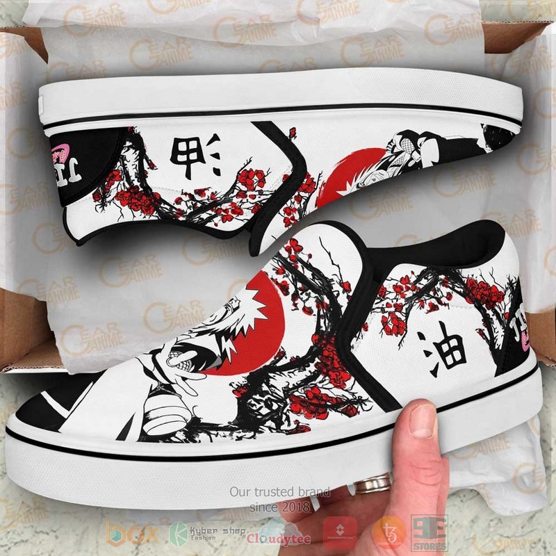 Jiraiya Japan Blossom Anime Slip On Shoes 1
